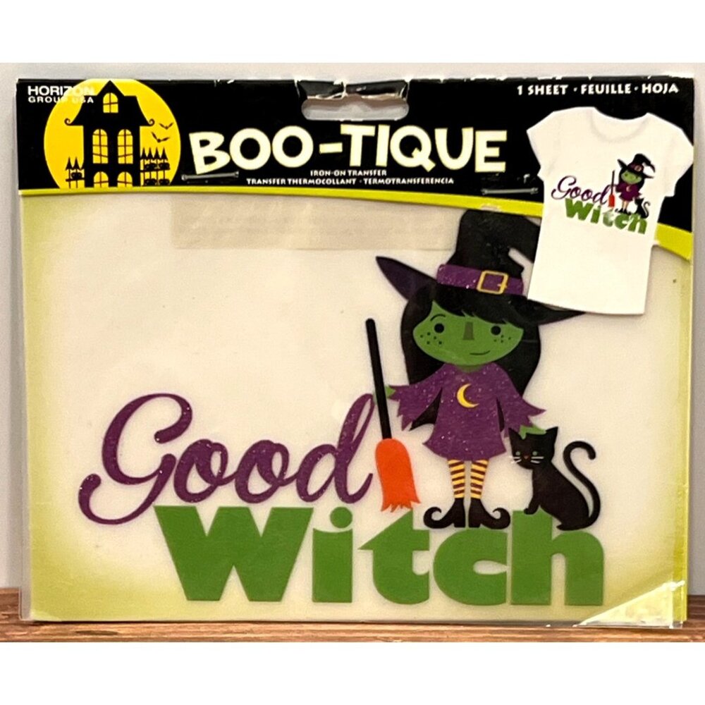 Boo-Tique Iron on Transfer Good Witch By Horizon Group MST26302-123